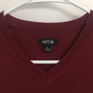 Apt 9 vneck sweater maroon